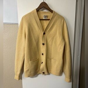 Kauffman Pittsburgh by Alan Paine Mustard Lambswool Cardigan Men’sXL Grandpacore